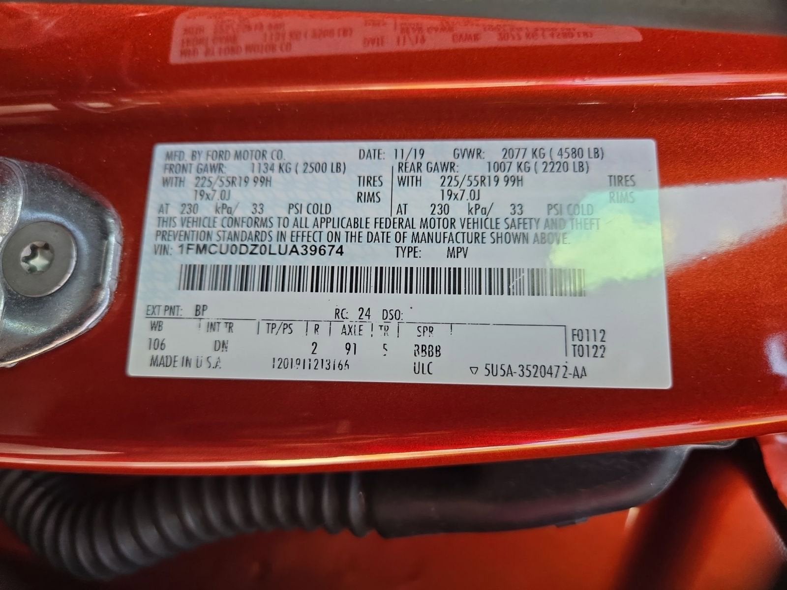 2020 Ford Escape Titanium Hybrid