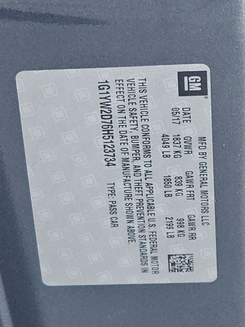 2017 Chevrolet Corvette Grand Sport 1LT