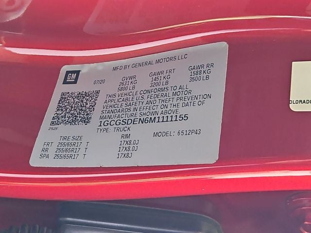 2021 Chevrolet Colorado Z71