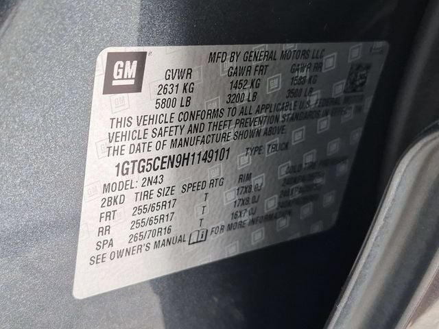 2017 GMC Canyon SLE1