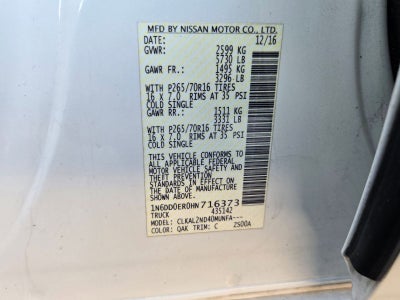 2017 Nissan Frontier SV