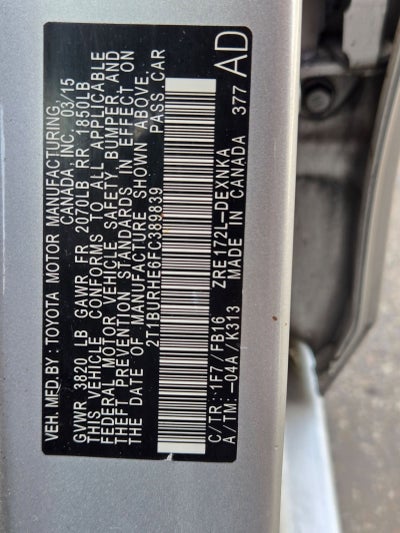 2015 Toyota Corolla L