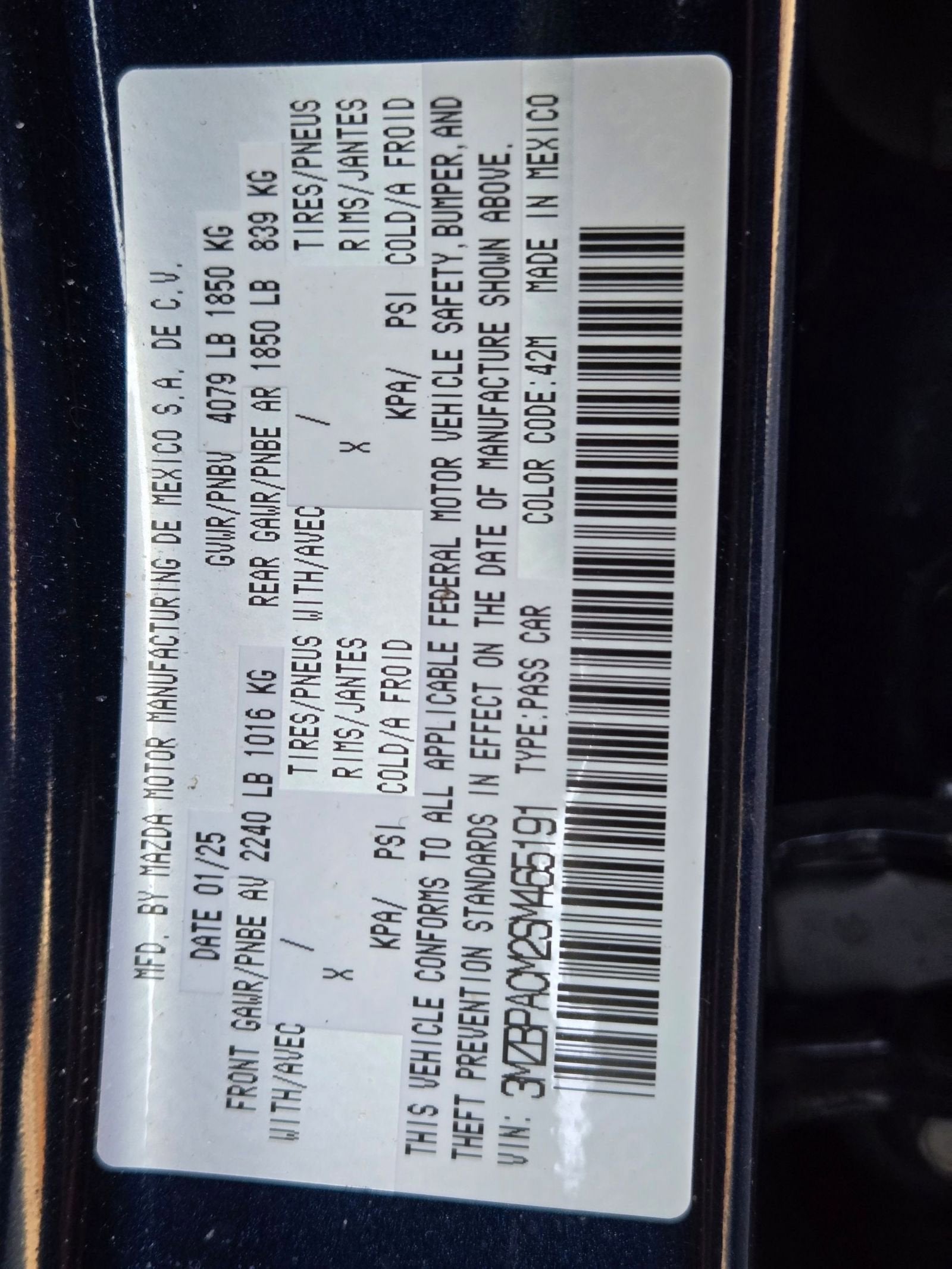 2025 Mazda Mazda3 2.5 S Preferred Package