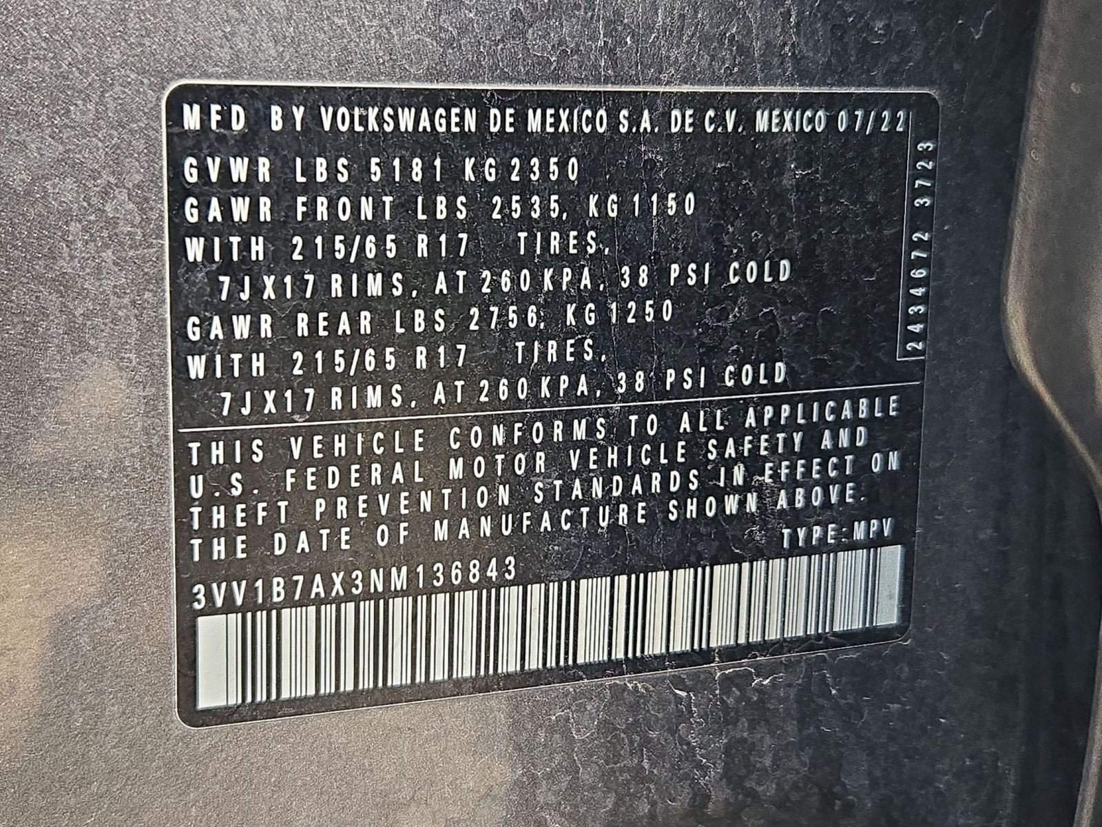 2022 Volkswagen Tiguan 2.0T S