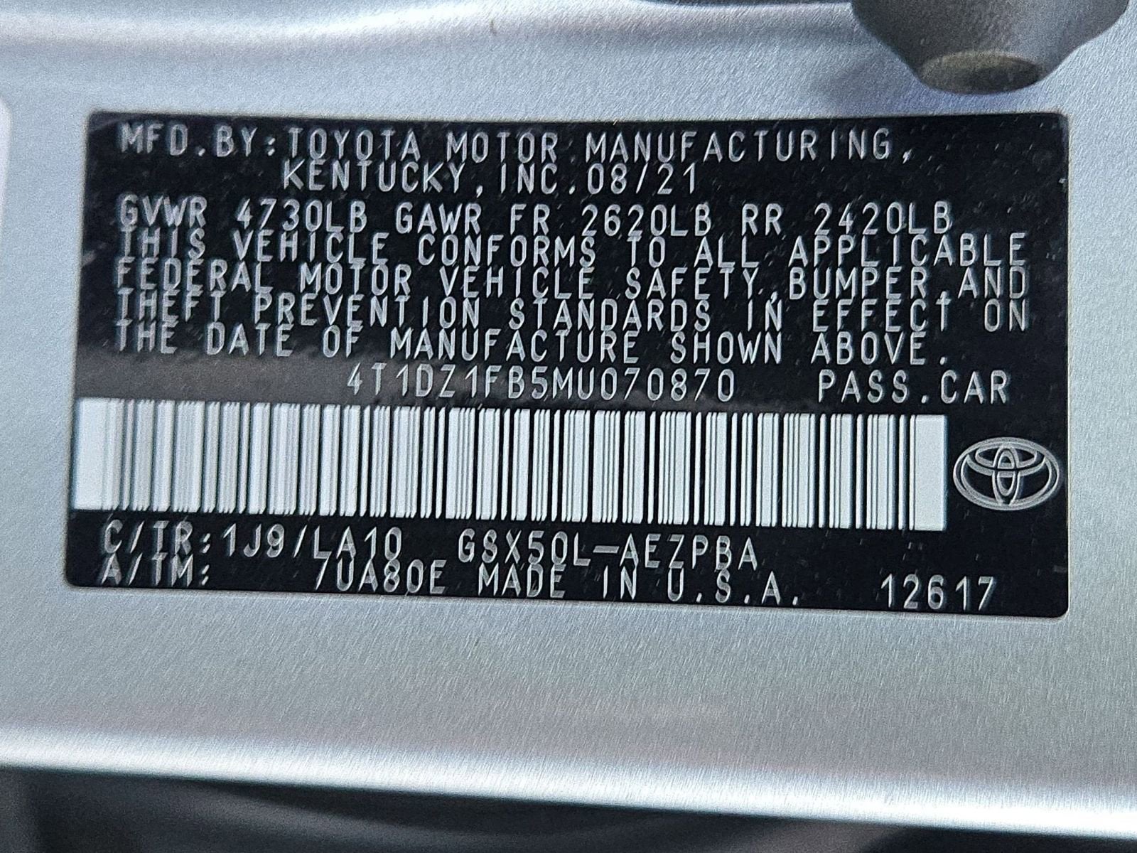 2021 Toyota Avalon Limited