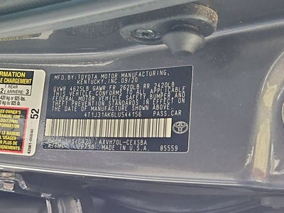 2020 Toyota Camry Hybrid SE