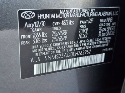 2020 Hyundai Santa Fe SE