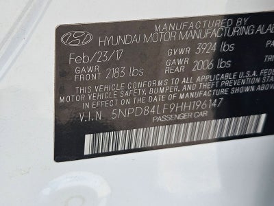 2017 Hyundai Elantra Value Edition