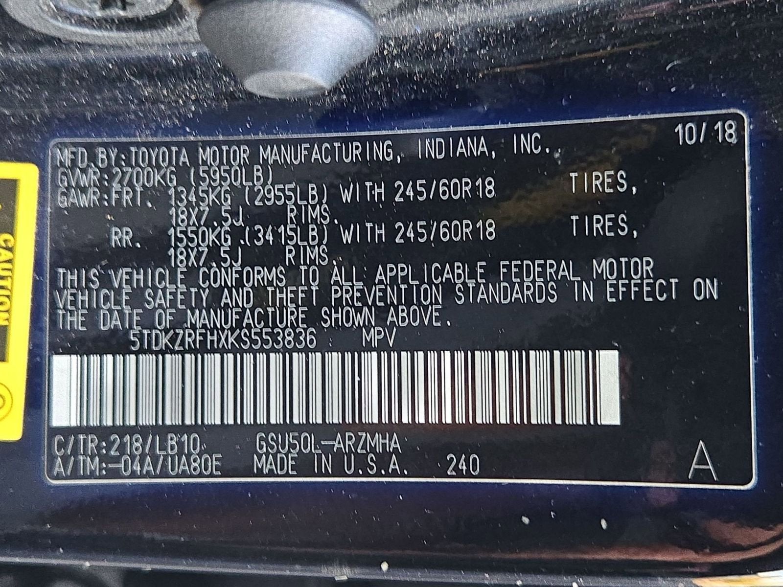 2019 Toyota Highlander XLE