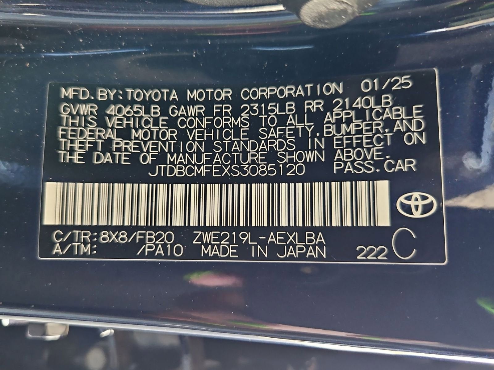 2025 Toyota Corolla Hybrid LE