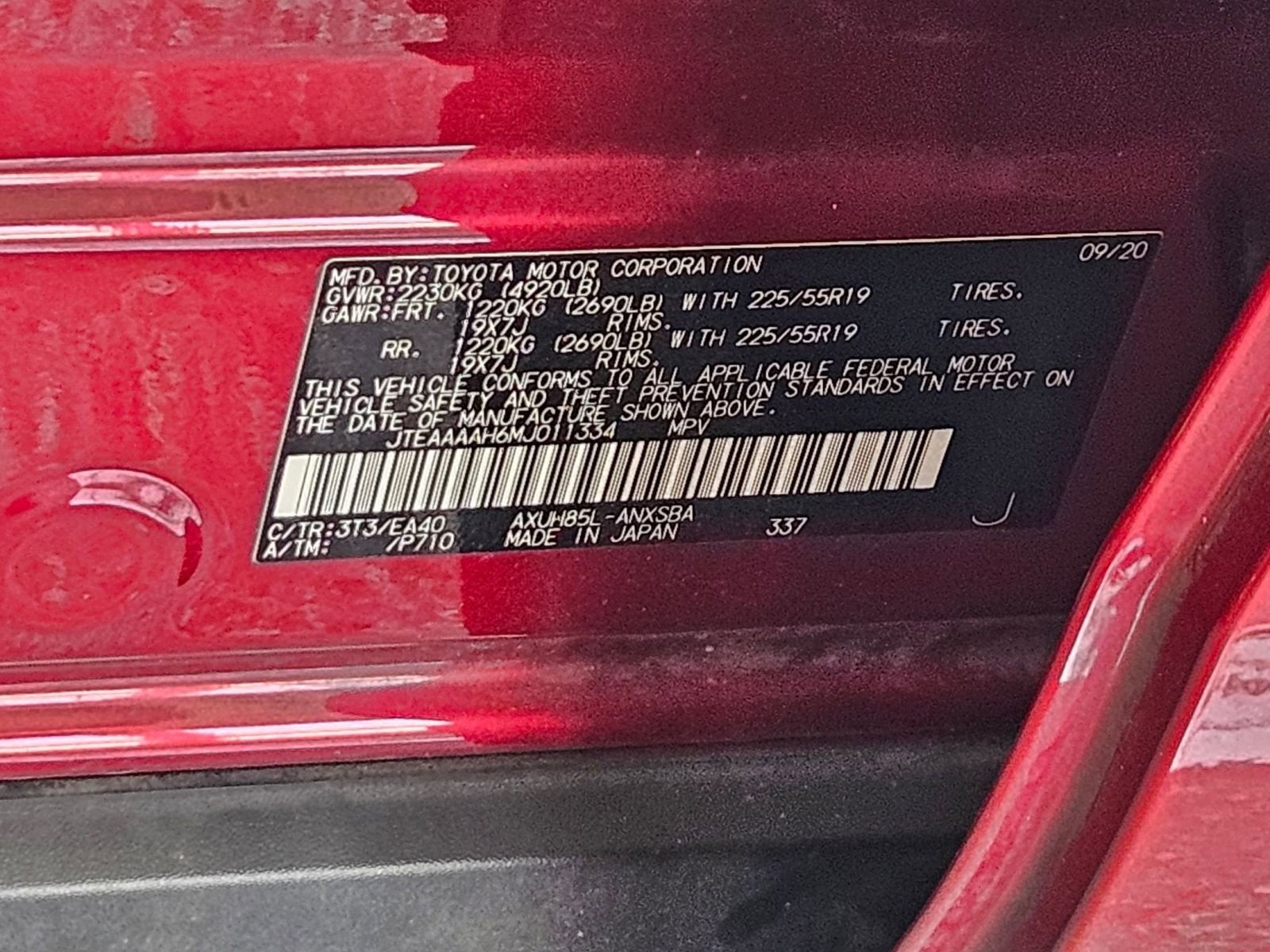 2021 Toyota Venza Limited