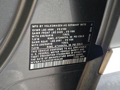 2012 Volkswagen Tiguan SE