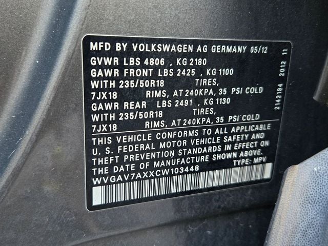 2012 Volkswagen Tiguan SE