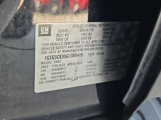 2016 GMC Canyon 2WD SLE