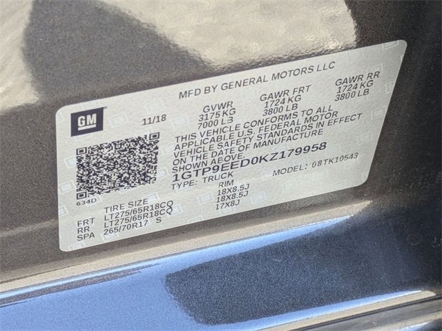 2019 GMC Sierra 1500 AT4