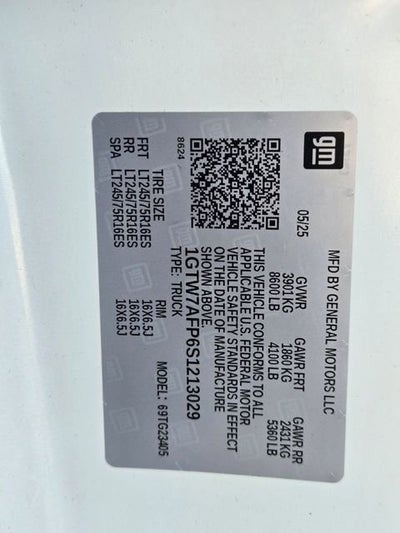 2025 GMC Savana Cargo Work Van