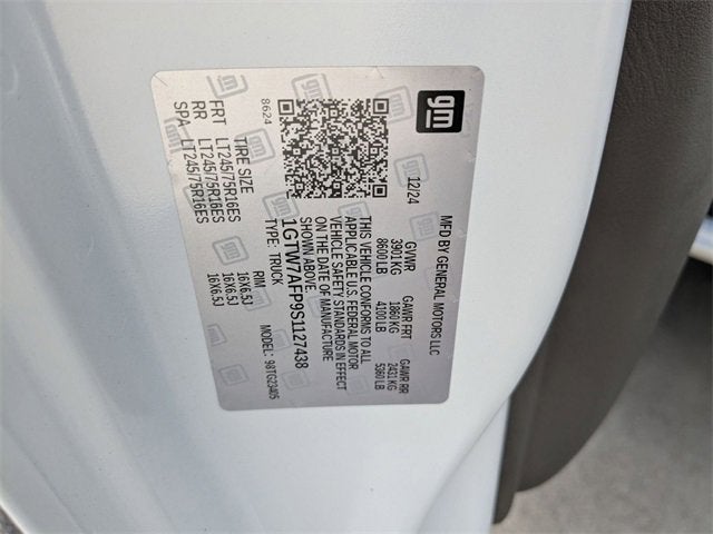 2025 GMC Savana Cargo 2500 Work Van