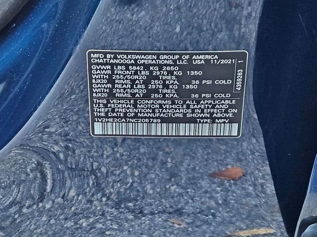 2022 Volkswagen Atlas Cross Sport 3.6L V6 SE w/Technology