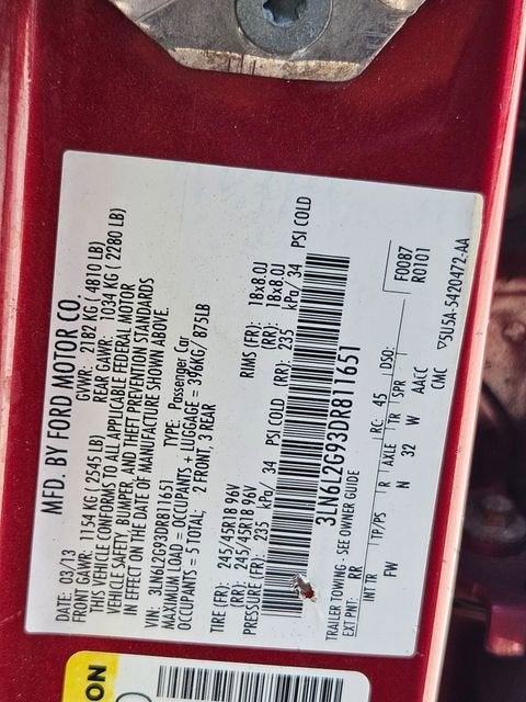 2013 Lincoln MKZ 4DR SDN FWD