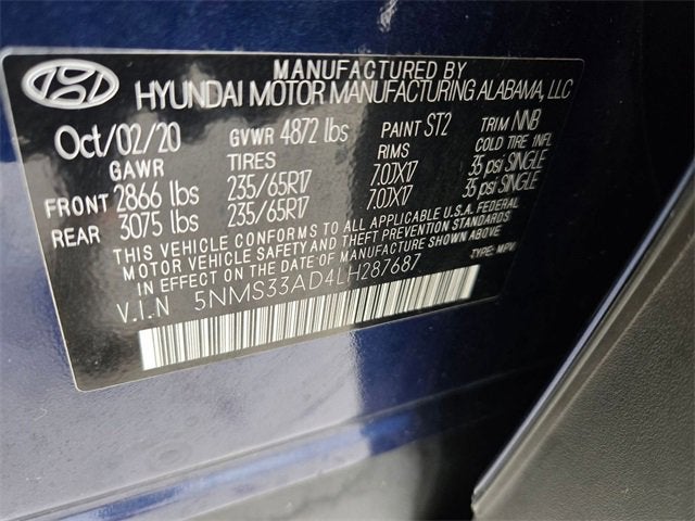 2020 Hyundai Santa Fe SEL