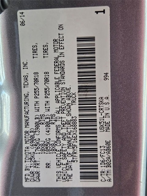 2014 Toyota Tundra 2WD Truck SR