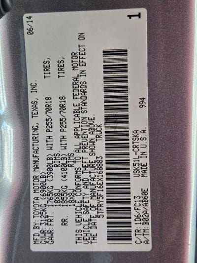 2014 Toyota Tundra 2WD Truck SR