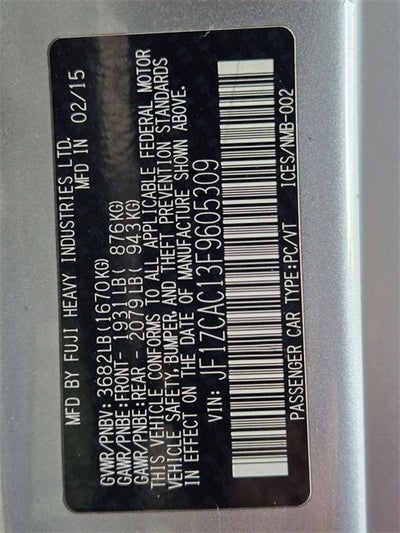 2015 Subaru BRZ Limited