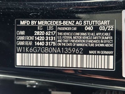 2022 Mercedes-Benz S-Class S 580