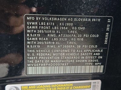 2013 Volkswagen Touareg Sport