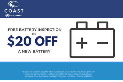 Free Battery Inspection or $20 OFF a New Battery