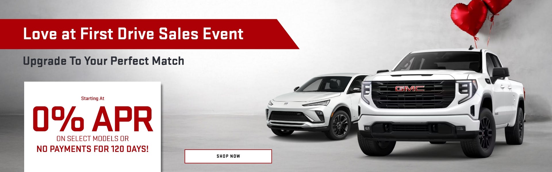 Love at First Drive sales event banner