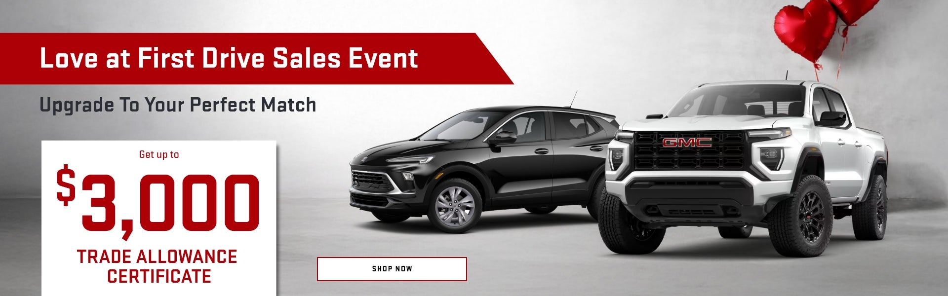 Love at First Drive sales event banner